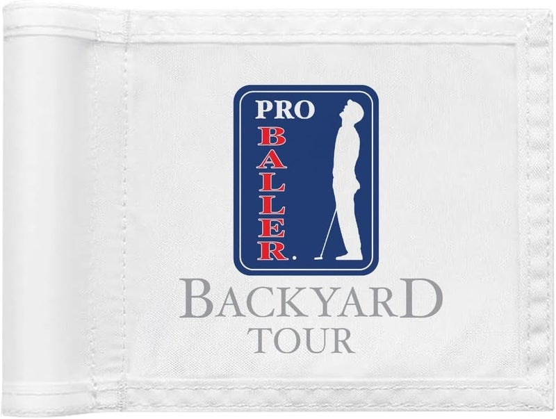 WATSY Golf Flag 8x6 Inch – 420D Nylon Double-Sided Mini Pin Flag with Tube Inset, Practice Putting Green Flags for Yard (BACKYARD TOUR) - Image 1